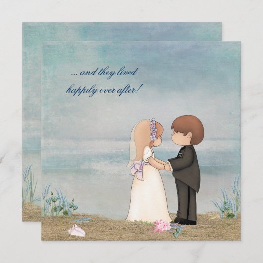 Beach Hochzeiten Einladung (Vorne/Hinten)