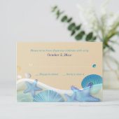 Beach-Hochzeitkarte Einladung (Stehend Vorderseite)