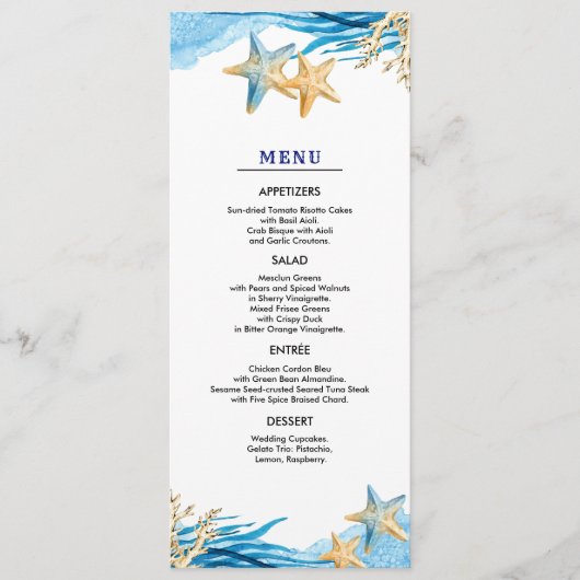 Beach | Hochzeitskarten für Hochzeiten am Meer Programm (Vorderseite)