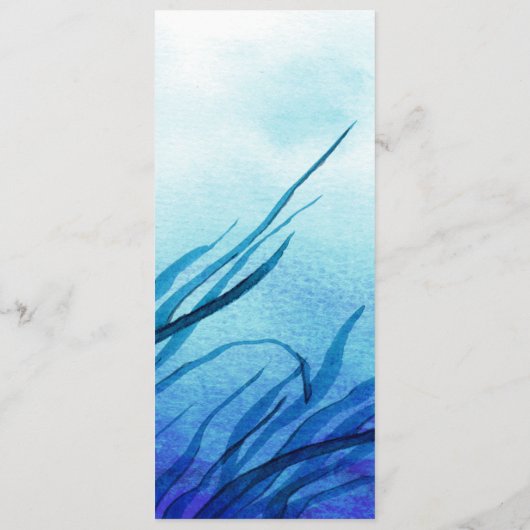 Beach | Hochzeitskarten für Hochzeiten am Meer Programm (Rückseite)