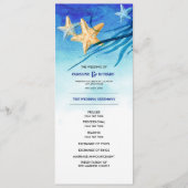 Beach | Hochzeitsprogramm für Küstengewässer Programm (Vorderseite)