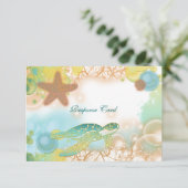 Beach Hochzeitthema ~ Antwort rsvp Karte (Stehend Vorderseite)