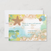 Beach Hochzeitthema ~ Antwort rsvp Karte (Rückseite)
