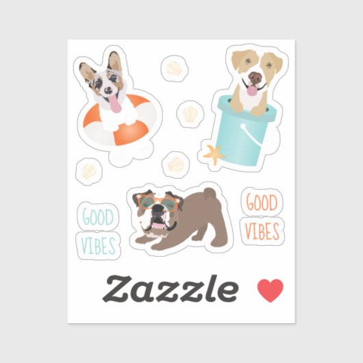 Beach Hogs Good Vibes Aufkleber (Blatt)