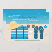 Beach Holiday Junggeselinnen-Abschied Einladungen (Vorne/Hinten)