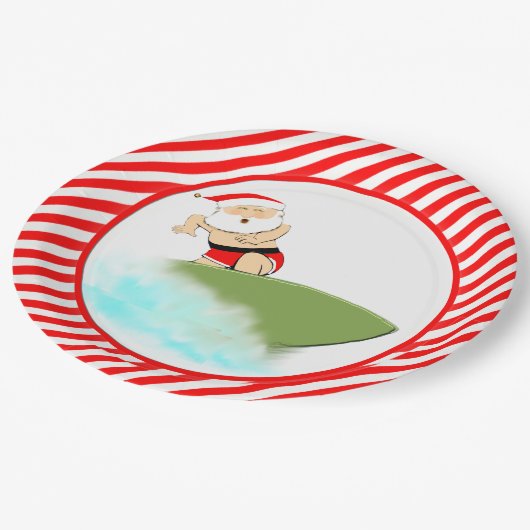 Beach Holiday Party Pappteller (Schrägansicht)