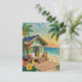 Beach Home Oceanic | Keeping in Touch Postkarte (Stehend Vorderseite)