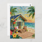 Beach Home Oceanic | Keeping in Touch Postkarte (Vorne/Hinten)