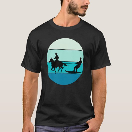Beach Horse Surfing Equestrian Wakeboarding Water T-Shirt (Vorderseite)