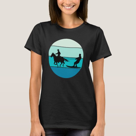 Beach Horse Surfing Equestrian Wakeboarding Water T-Shirt (Vorderseite)