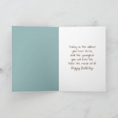 Beach Hourglass Geburtstag Karte (Innenseite)