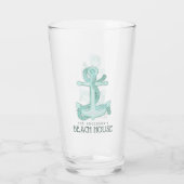 Beach House Anchor & Rope Aqua Blue ID623 Glas (Rückseite)