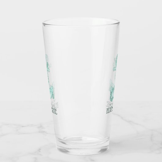 Beach House Anchor & Rope Aqua Blue ID623 Glas (Links)