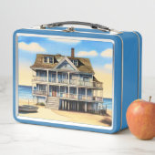 Beach House auf dem Sand Metall Brotdose (Beispiel)