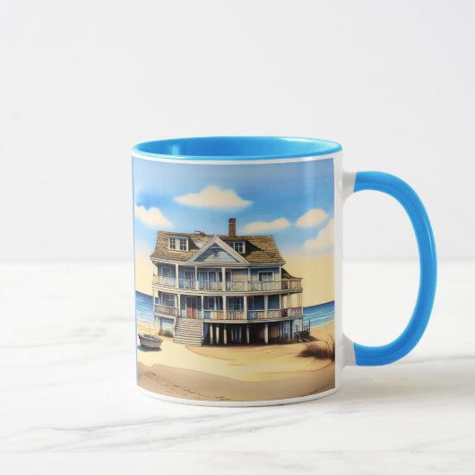 Beach House auf dem Sand Tasse (Rechts)