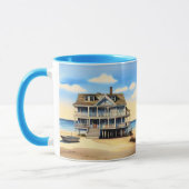 Beach House auf dem Sand Tasse (Links)
