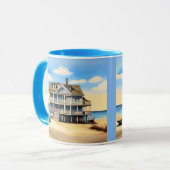 Beach House auf dem Sand Tasse (Vorderseite Links)