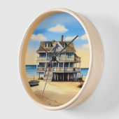 Beach House auf dem Sand Uhr (Winkel)