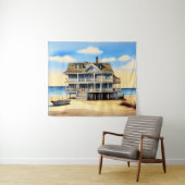 Beach House auf dem Sand Wandteppich (Beispiel (Horizontal))