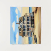 Beach House auf dem Sand Wandteppich (Vorderseite)
