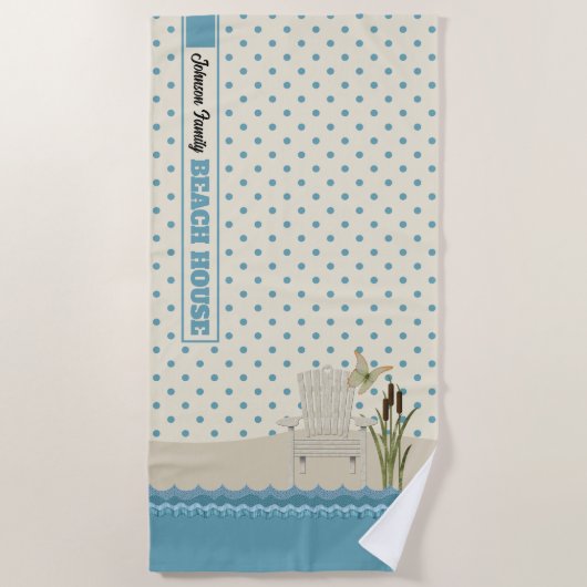 Beach House Beach Scene Lake House Strandtuch (Vorderseite)