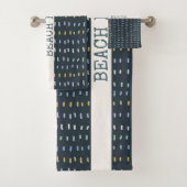 Beach House Bio schlichte Farblinien Badhandtuch Set (Insitu)
