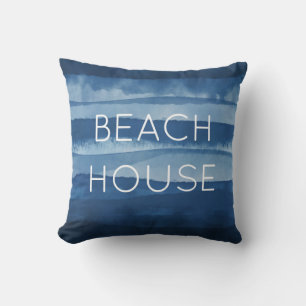 Beach House Blue Kissen