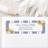 Beach House Blue Strip Küste Boho Rücksendeadresse (Insitu)