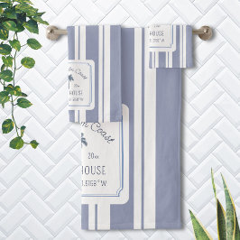 Beach House Blue Stripes Coasthouse Badhandtuch Set