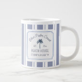 Beach House Blue Stripes Coasthouse Jumbo-Tasse (Rechts)