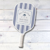 Beach House Blue Stripes Coasthouse Pickleball Schläger