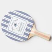 Beach House Blue Stripes Coasthouse Tischtennis Schläger (Seitenansicht)
