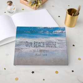 Beach House Blue White Coastal Ocean Gästebuch