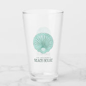 Beach House Clam Muschel Aqua Blue ID623 Glas (Vorderseite)