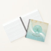 Beach House Clam Muschel Aqua Blue ID623 Notizblock (Innenseite)