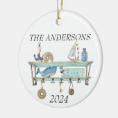 Beach House Costal Ocean Sea Deco Keramik Ornament (Links)