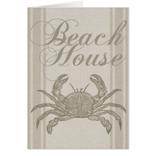Beach House Crab Küste Vintag