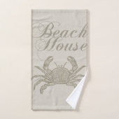 Beach House Crab Küste Vintag Badhandtuch Set (Handtuch)
