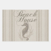 Beach House Crab Küste Vintag Geschenkpapier Set (Vorderseite 2)