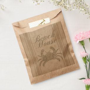 Beach House Crab Küste Vintag Geschenktütchen