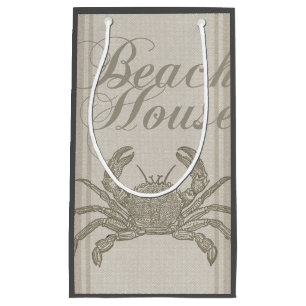 Beach House Crab Küste Vintag Kleine Geschenktüte