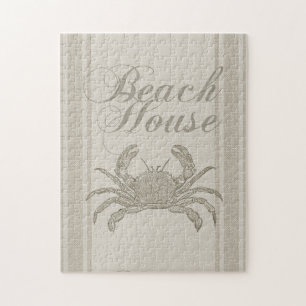 Beach House Crab Küste Vintag Puzzle