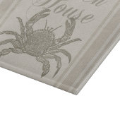 Beach House Crab Küste Vintag Schneidebrett (Ecke)