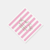 Beach House Custom Pink Cabana Streifen Serviette (Ecke)
