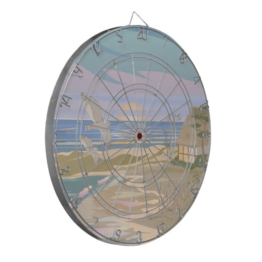 Beach House Dartscheibe (Vorderseite Links)