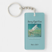 Beach House Ferien Vermietung Snowy Egret Schlüsselanhänger (Vorderseite)