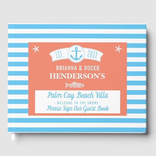 Beach House Ferien Vermietung Wassersport Blaue St Gästebuch (Vorderseite)