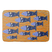 Beach House Fish Seascape Seaside Fischer Badematte (Vorderseite)