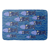 Beach House Fish Seascape Seaside Fischer Badematte (Vorderseite)