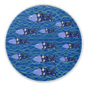 Beach House Fish Seascape Seaside Fischer Keramikknauf (Vorderseite)